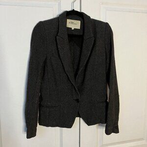 Etoile Isabel Marant Blazer Womens 0 Wool Blend Tweed Black Gray